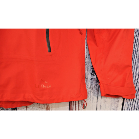 LL Bean Rain Jacket Misses Size XL Red Trail Model 291609 Waterproof Hooded - Picture 3 of 7